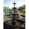 china factory theme park statue metal craft bronze heron fountain